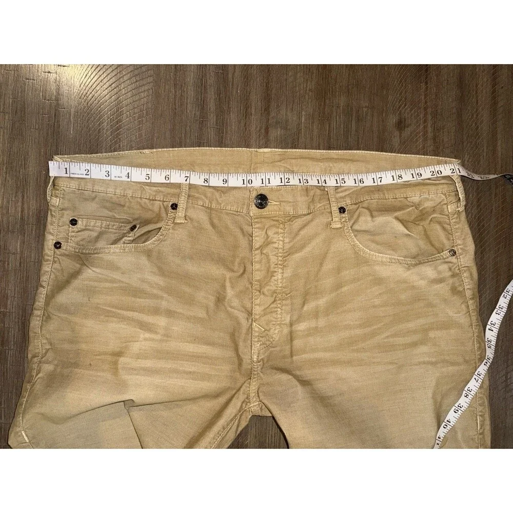 True Religion Bobby Straight Leg Corduroy Pants Khaki Brown Tan Men’s Size 42